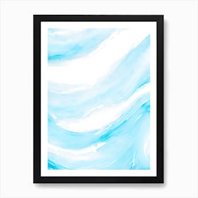 Blue Ocean Wave Watercolor Vertical Composition 41 Art Print