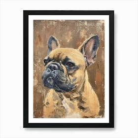 French Bulldog Acrylic Painting 7 Art Print