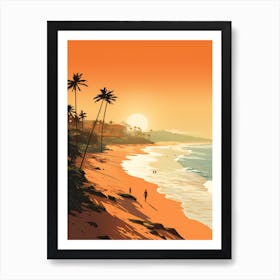Baga Beach Goa India Golden Tones 4 Art Print