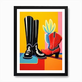 Matisse Inspired Cowgirl Boots 4 Art Print