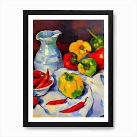 Thai Chili Pepper Cezanne Style vegetable Art Print