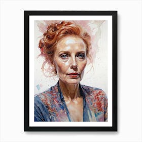 Woman With Red Hair Art Print