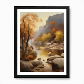 Forest Lake,Vintage Oil Painting,Farm Wall Decorations,Vintage Landscape,Vintage Landscape Oil Painting.2 1 Art Print