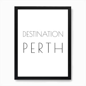 Destination Perth Typography City Country Word Art Print