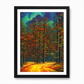 Autumn Forest Road 1 Art Print