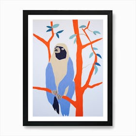 Colourful Kids Animal Art Sloth 2 Art Print