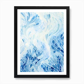 Blue Watercolor Painting Art Print