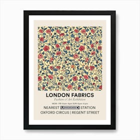 Poster Fern Frost Bloom London Fabrics Floral Pattern 4 Art Print