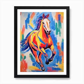 A Horse Painting In The Style Of Fauvist Techniques 1 Art Print