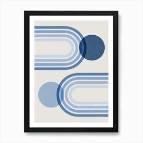 Boho art with lines 18 Art Print