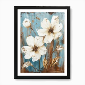 White Flowers 2 Art Print