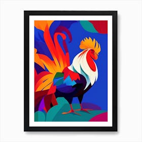 Rooster Pop Matisse 2 Bird Art Print