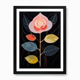 Rose 1 Hilma Af Klint Inspired Flower Illustration Art Print