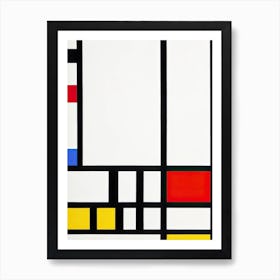 Trafalgar Square Background, Cubism Art 1, Piet Mondrian Art Print