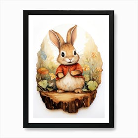 Bunny Rabbit Prints Watercolour Art Print