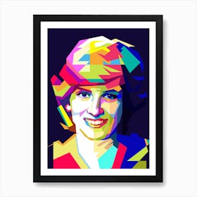 Lady Diana Most Beauty Woman Pop Art Wpap Art Print