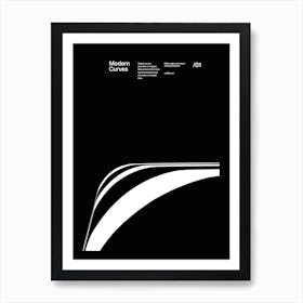 Modern Curves 01, Modern Architecture Design Poster, minimalist interior wall decor Art Print