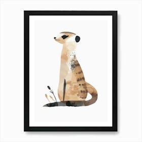 Charming Nursery Kids Animals Meerkat 1 Art Print