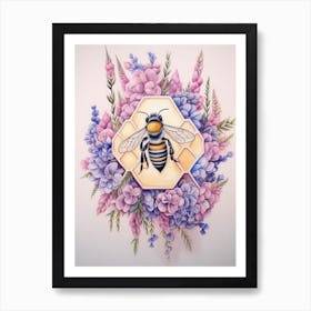 Beehive With Stock Watercolour Illustration 1 Art Print