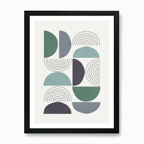 Abstract Geometric Shapes - TF01 Art Print