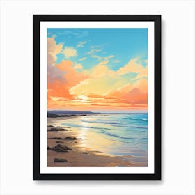 A Vibrant Painting Of El Cotillo Beach Fuerteventura Spain 3 Art Print