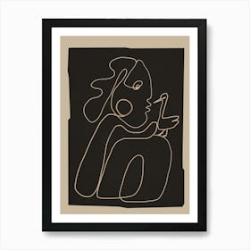 Gentle Abstract Line 1 Art Print