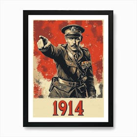 Aihrgdesign A Vintage Recruitment Poster From 1914 Featuring Art Print