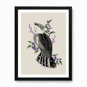 Blueberry Bird Art Print