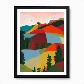 Sierra Nevada National Park Spain Abstract Colourful Art Print