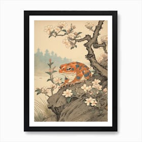 Resting Frog Japanese Style 8 Art Print