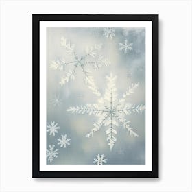 Nature, Snowflakes, Rothko Neutral 3 Art Print