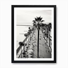 Cannes, France, Black And White Old Photo 2 Art Print