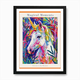 Floral Unicorn In The Meadow Floral Fauvism Inspired 4 Poster Art Print