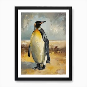 King Penguin Salisbury Plain Colour Block Painting 2 Art Print