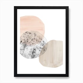 Abstract pastel waterolor Art Print