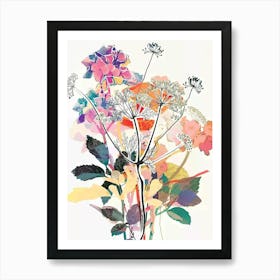 Queen Anne S Lace 1 Collage Flower Bouquet Art Print