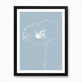 Poppy Line Drawing - Open Art Print