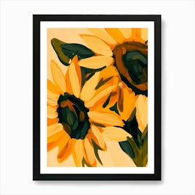 Sunflowers. Oil Painting Póster