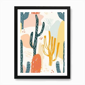 Cactus Pattern Art Print