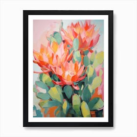 Cactus Painting Acanthocalycium Cactus 1 Poster