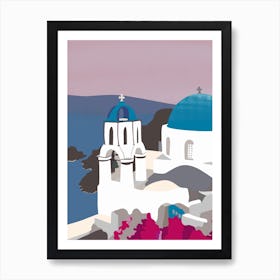Santorini Sunset Art Print