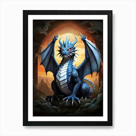 Blue Dragon 4 Art Print