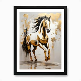 Gold Horse 10 Art Print