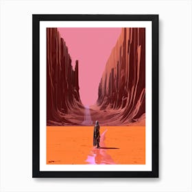 Dune Fan Art Pink And Orange Art Print