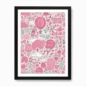 Pink Forest Art Print