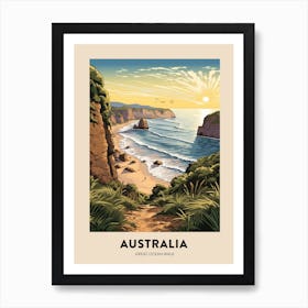 Great Ocean Walk Australia 2 Vintage Hiking Travel Poster Art Print