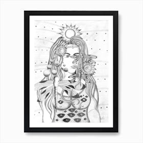 Sun On The Head Art Print