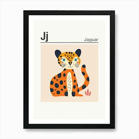 Animals Alphabet Jaguar 1 Art Print