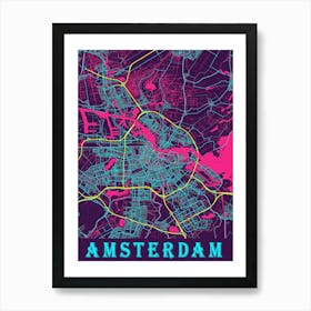 Amsterdam Map Poster 1 Art Print