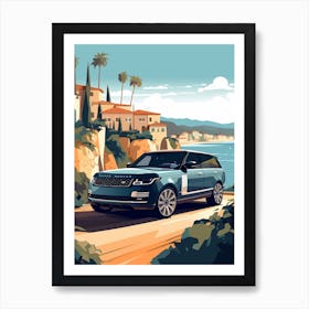 A Range Rover In The French Riviera Car Illustration 4 Poster